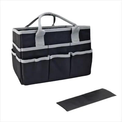 Vrtna torba iz blaga Oxford - Prenosna torba za organizator z več žepi Grey