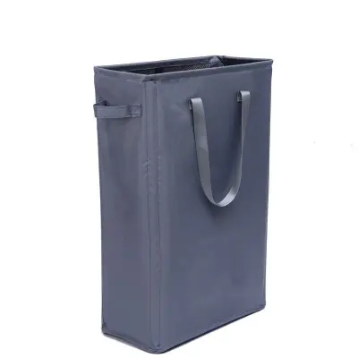 Velika Zložljiva Košara za Perilo iz 600D Oxford Blaga za Shranjevanje Grey