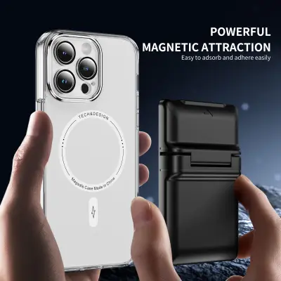 Magnetno držalo za kartice z denarnico in stojalom za telefon Black