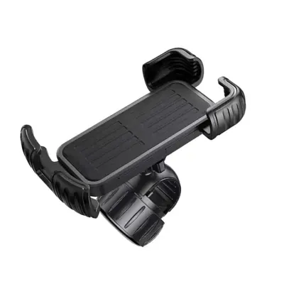 Varno črno držalo za telefon za kolo s patentiranim gumbom - krmilo