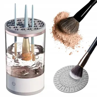 Naprava za za čiščenje in sušenje čopičev kozmetičnih gobic USB