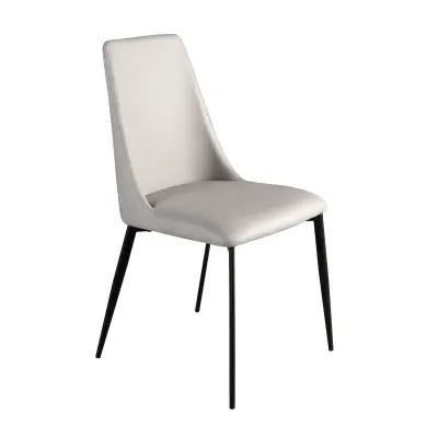 Svetlo siv stol iz usnja