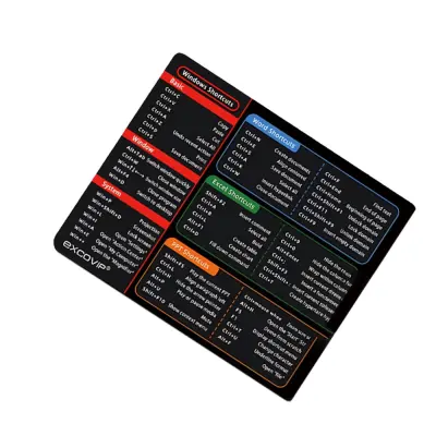 Majhna podloga za miško iz naravne gume s tipkami za bližnjice - 250x300x2mm