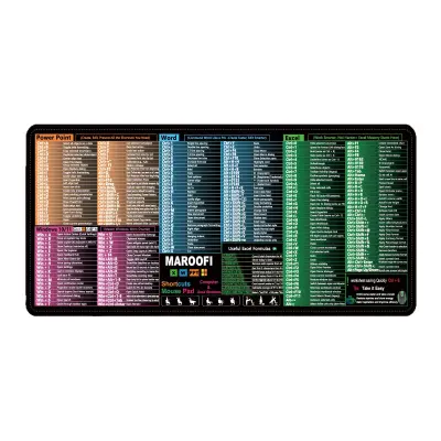 Velika igralna podloga za miško - 300x800mm, tkanina in naravna guma  2 mm