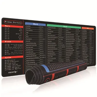 Velika podloga za miško iz naravne gume s tipkami za bližnjice - 300x600x2mm