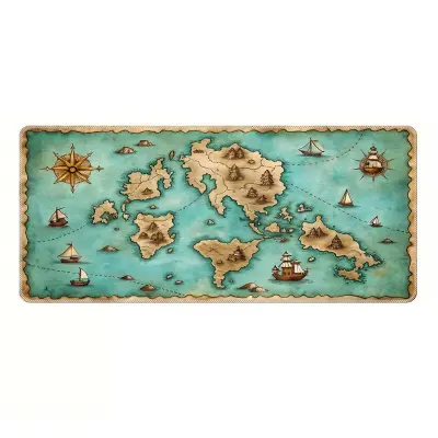 Podaljšana podloga za miško iz naravne gume - 300x600mm Črna podloga