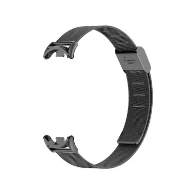 Kovinski pašček, združljiv z Xiaomi Mi Band 8/9/10 - vzmetna zasnova Black