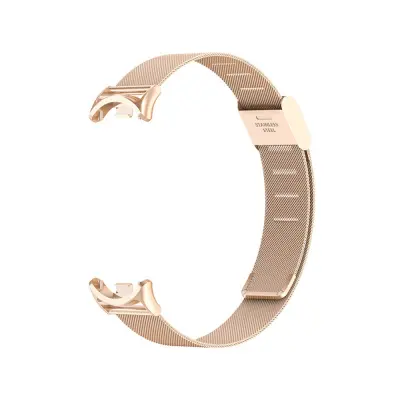 Kovinski pašček, združljiv z Xiaomi Mi Band 8/9/10 - vzmetna zasnova PinkGold