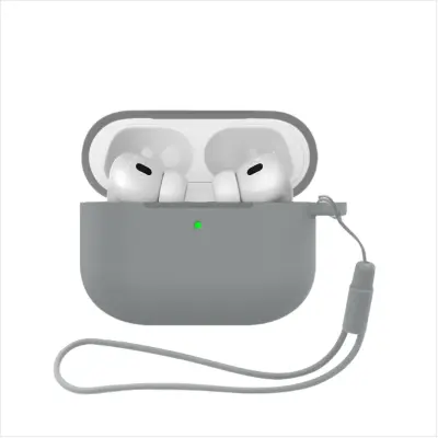 Silikonsko zaščitno ohišje, združljivo z Apple AirPods Pro 3 - dvodelni komplet Grey