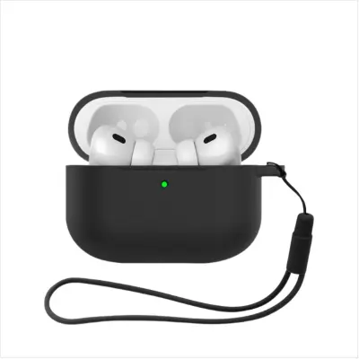 Silikonsko zaščitno ohišje, združljivo z Apple AirPods Pro 3 - dvodelni komplet Black