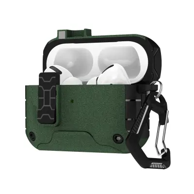 Zaščitno puhasto ohišje za Bluetooth slušalke, združljivo z AirPods Pro/Pro 2 Green