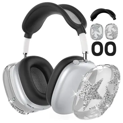 Zaščitni ovitek za AirPods Max - dizajn z diamantno zvezdo Black