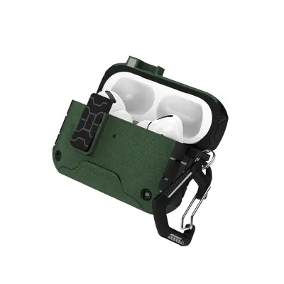 Zaščitno ohišje, združljivo z AirPods 4 - TPU+PC, magnetno, podpira brezžično polnjenje Green