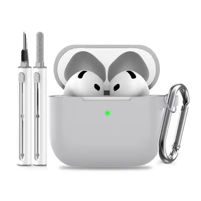 Silikonski ovitek za AirPods s čistilnim kompletom Grey  AirPods 4