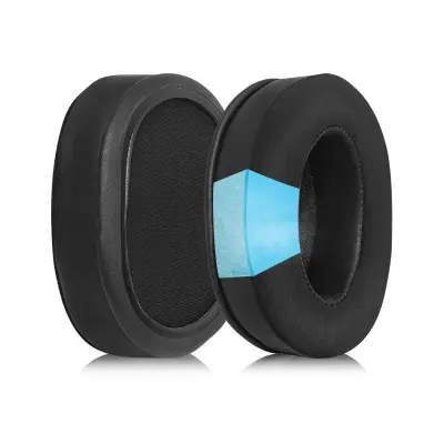 Črne Gel Blazinice za Ušesa za Logitech G PRO X - Komplet 2