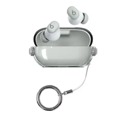 Zaščitno ohišje, združljivo z Beats Solo Buds - prozoren PC TPU pokrov Transparent Gray