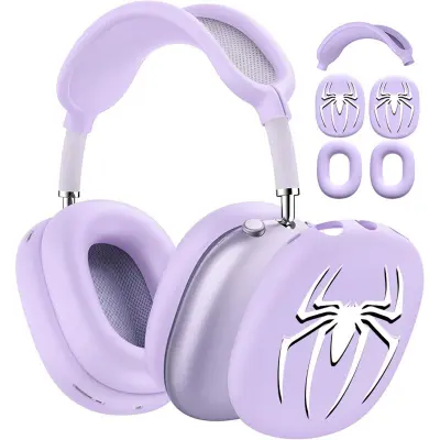 Združljiv komplet zaščitnih etuijev za AirPods Max 1/2 generacije - Spider Purple
