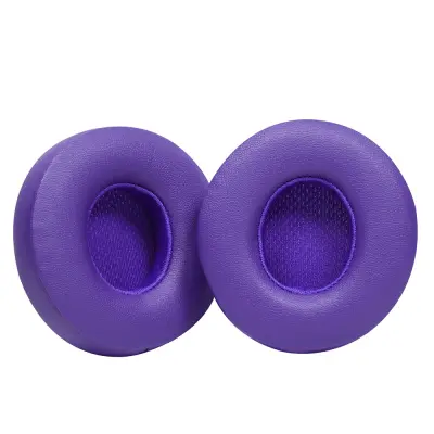 Združljivi nadomestni ušesni blazinici iz proteinskega usnja za Beats Solo 2/3 Purple
