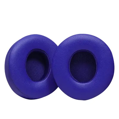 Združljivi nadomestni ušesni blazinici iz proteinskega usnja za Beats Solo 2/3 DarkBlue