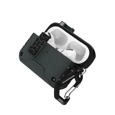 Zaščitno ohišje, združljivo z AirPods 4 - TPU+PC, magnetno, podpira brezžično polnjenje Grey