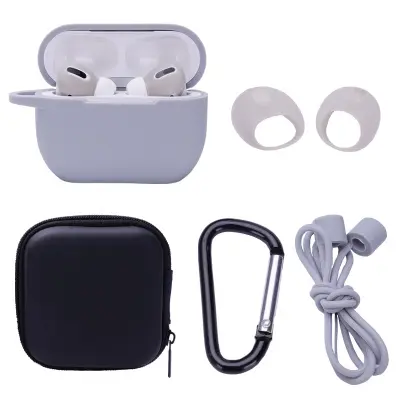 Zaščitni komplet za brezžične Bluetooth slušalke AirPods Pro Grey