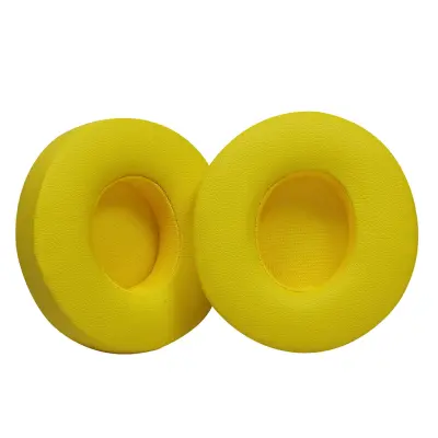 Združljivi nadomestni ušesni blazinici iz proteinskega usnja za Beats Solo 2/3 Yellow