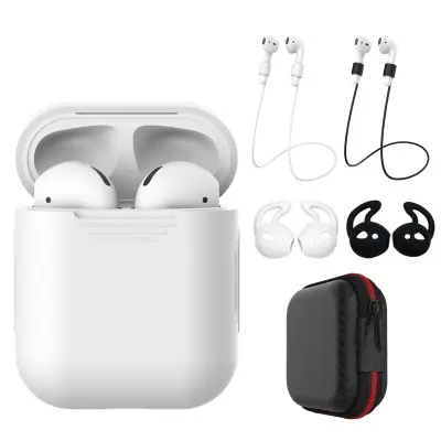 Zaščitni silikonski etui za Airpods, komplet 6 kosov White