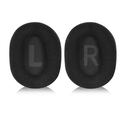 Črne žametne ušesne blazinice za Logitech G PRO X (2 kosa)