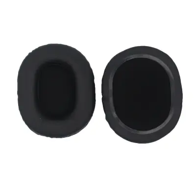 Premium Ovalne ušesne blazinice 100x80mm - Proteinsko usnje, črne (2 kosa)