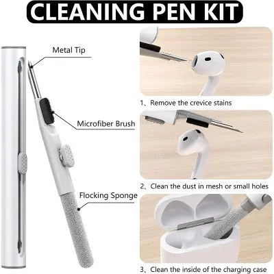 Silikonski ovitek za AirPods s čistilnim kompletom Grey  AirPods 3