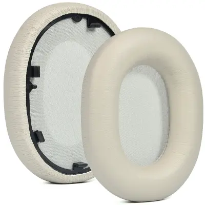 Združljivi nadomestni ušesni vložki za Sony WH-1000XM5, mehko proteinsko usnje Gold