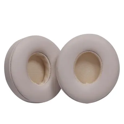 Združljivi nadomestni ušesni blazinici iz proteinskega usnja za Beats Solo 2/3 Beige