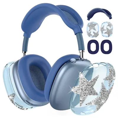 Zaščitni ovitek za AirPods Max - dizajn z diamantno zvezdo Blue