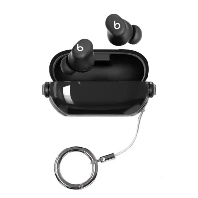 Zaščitno ohišje, združljivo z Beats Solo Buds - prozoren PC TPU pokrov Transparent+Black