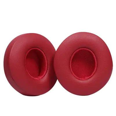 Združljivi nadomestni ušesni blazinici iz proteinskega usnja za Beats Solo 2/3 Red