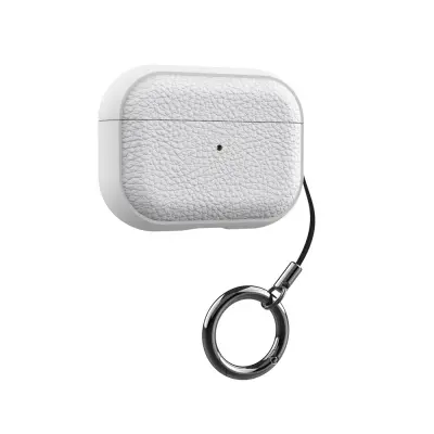 Združljivo ohišje iz TPU za AirPods 1/2 - tekstura usnja, odporno na udarce White