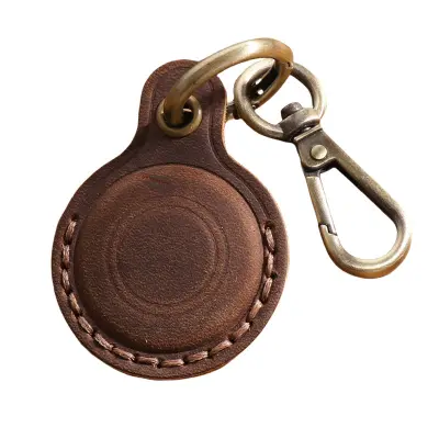 Premium usnjeno ohišje za Apple AirTag coffee