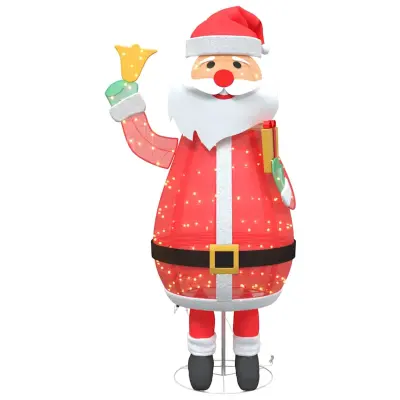 vidaXL Božičkov Claus med 200 LED Toplo bela 100 x 180 cm blago