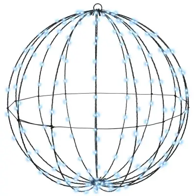 vidaXL Žogica med 192 LED Hladno bela 60 cm Kovina