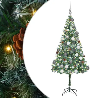 vidaXL Um artificial Christmas Tree Zelena 180cm PVC