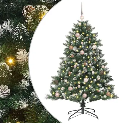 vidaXL Umestno božično drevo med 150 LED Zelena 105 x 105 x 150 cm