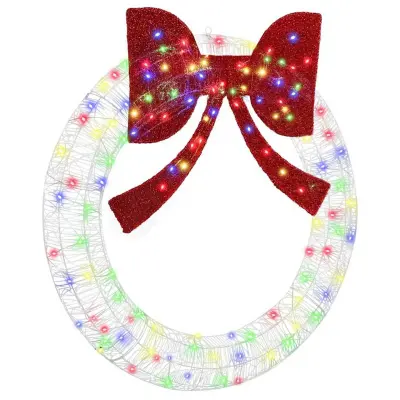 vidaXL Venec z LED lučmi večbarvno 120 cm Akril