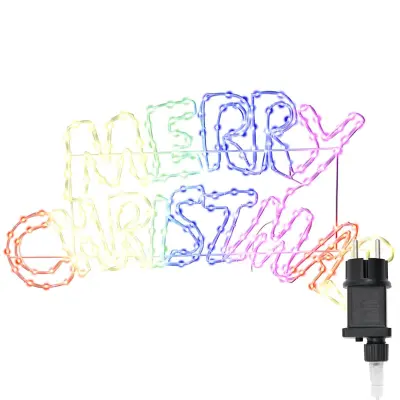 vidaXL Božični znak med 240 LED večbarvno 100 x 50 cm PVC