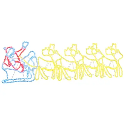 vidaXL LED božični okras večbarvno 69 x 79 cm PVC