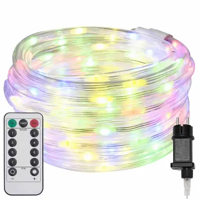 vidaXL Osvetljena vrv med 120 LED večbarvno 5 m PVC