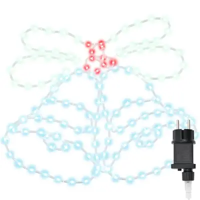 vidaXL Božična zvonček med 144 LED večbarvno 56 x 46 cm PVC