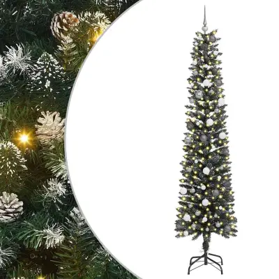 vidaXL Umestno božično drevo med 300 LED Zelena 58 x 58 x 240 cm