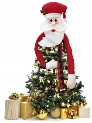 Božični okrasek Božiček z rokami Vrh božičnega drevesca Božična dekoracija