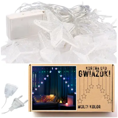 LED svetlobne zavese svetilke luči okno viseče zvezde večbarvne 4.4