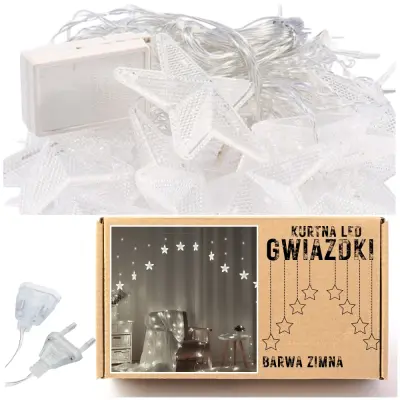 LED svetilke 136 svetlobnih zaves zvezdastih luči za obešanje na okno 4,4 metra